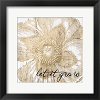 Metallic Floral Quote III Framed Print