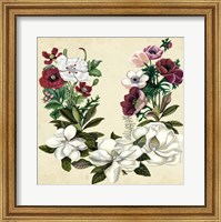 Magnolia & Poppy Wreath II Fine Art Print
