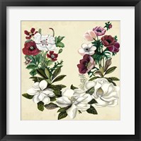 Magnolia & Poppy Wreath II Fine Art Print