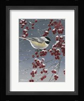 Winter Chickadees I Fine Art Print