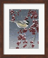 Winter Chickadees I Fine Art Print