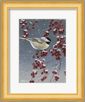 Winter Chickadees I Fine Art Print