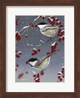Winter Chickadees II Fine Art Print