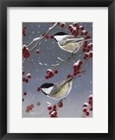 Winter Chickadees II Fine Art Print