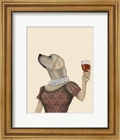Yellow Labrador Wine Snob Fine Art Print