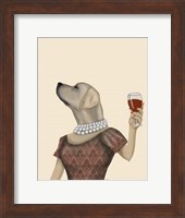 Yellow Labrador Wine Snob Fine Art Print