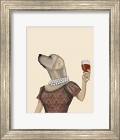 Yellow Labrador Wine Snob Fine Art Print