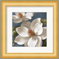 Magnolias on Blue I Fine Art Print