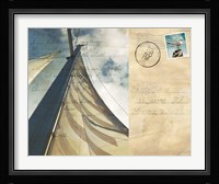 Voyage Postcard II Framed Print