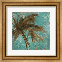 Palm on Turquoise II Fine Art Print