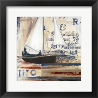 Blue Sailing Race I Fine Art Print