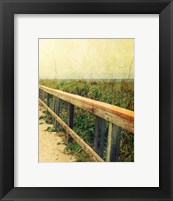 Beach Rails II Framed Print