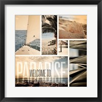Coastal Collage II Framed Print