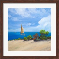 Sailboat on Coast I Fine Art Print