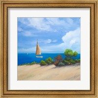 Sailboat on Coast I Fine Art Print
