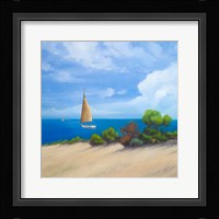 Sailboat on Coast I Framed Print