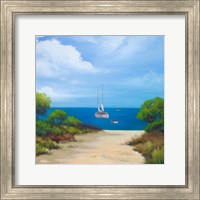 Sailboat on Coast II Fine Art Print