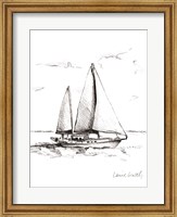 Coastal Boat Sketch II Fine Art Print