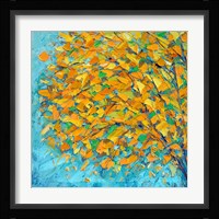 Autumn On Teal Fine Art Print