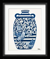 The Indigo Pottery I Framed Print