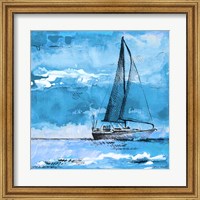 Coastal Boats in Watercolor I Fine Art Print