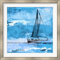Coastal Boats in Watercolor I Fine Art Print