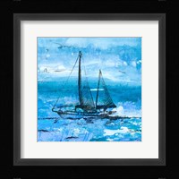 Coastal Boats in Watercolor II Framed Print