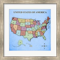 Map of the United States Fine Art Print