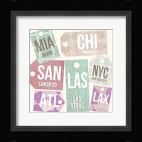 City Tags Square I Framed Print
