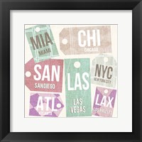 City Tags Square I Framed Print