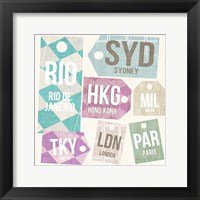 City Tags Square II Framed Print