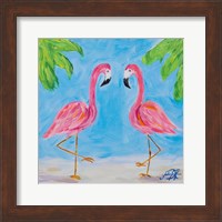 Fancy Flamingos III Fine Art Print