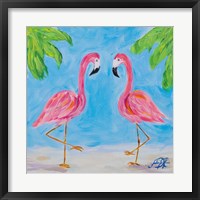 Fancy Flamingos III Fine Art Print