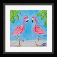 Fancy Flamingos III Fine Art Print