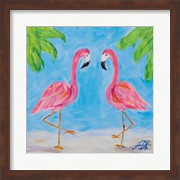 Fancy Flamingos III Fine Art Print