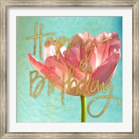Pink Tulip Birthday Fine Art Print