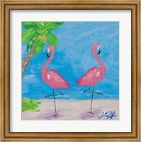 Fancy Flamingos IV Fine Art Print