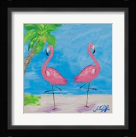 Fancy Flamingos IV Fine Art Print
