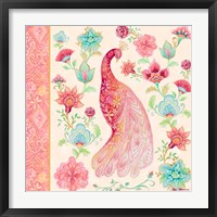 Pink Medallion Peacock I Fine Art Print