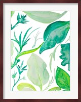 Green Water Leaves II Fine Art Print