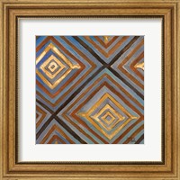 Ikat and Pattern with Gold Fine Art Print