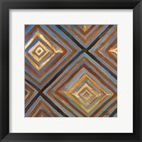 Ikat and Pattern with Gold Fine Art Print