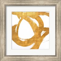 Gold Circular Strokes I Fine Art Print