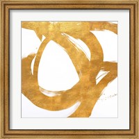 Gold Circular Strokes I Fine Art Print