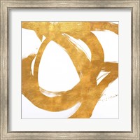 Gold Circular Strokes I Fine Art Print