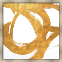 Gold Circular Strokes I Fine Art Print