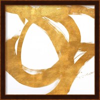 Gold Circular Strokes I Fine Art Print