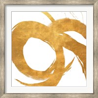 Gold Circular Strokes II Fine Art Print