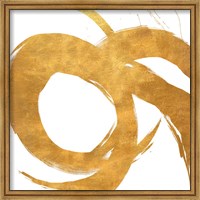 Gold Circular Strokes II Fine Art Print