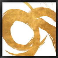 Gold Circular Strokes II Fine Art Print